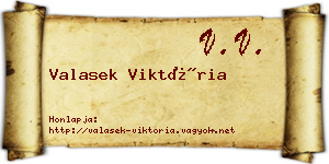Valasek Viktória névjegykártya